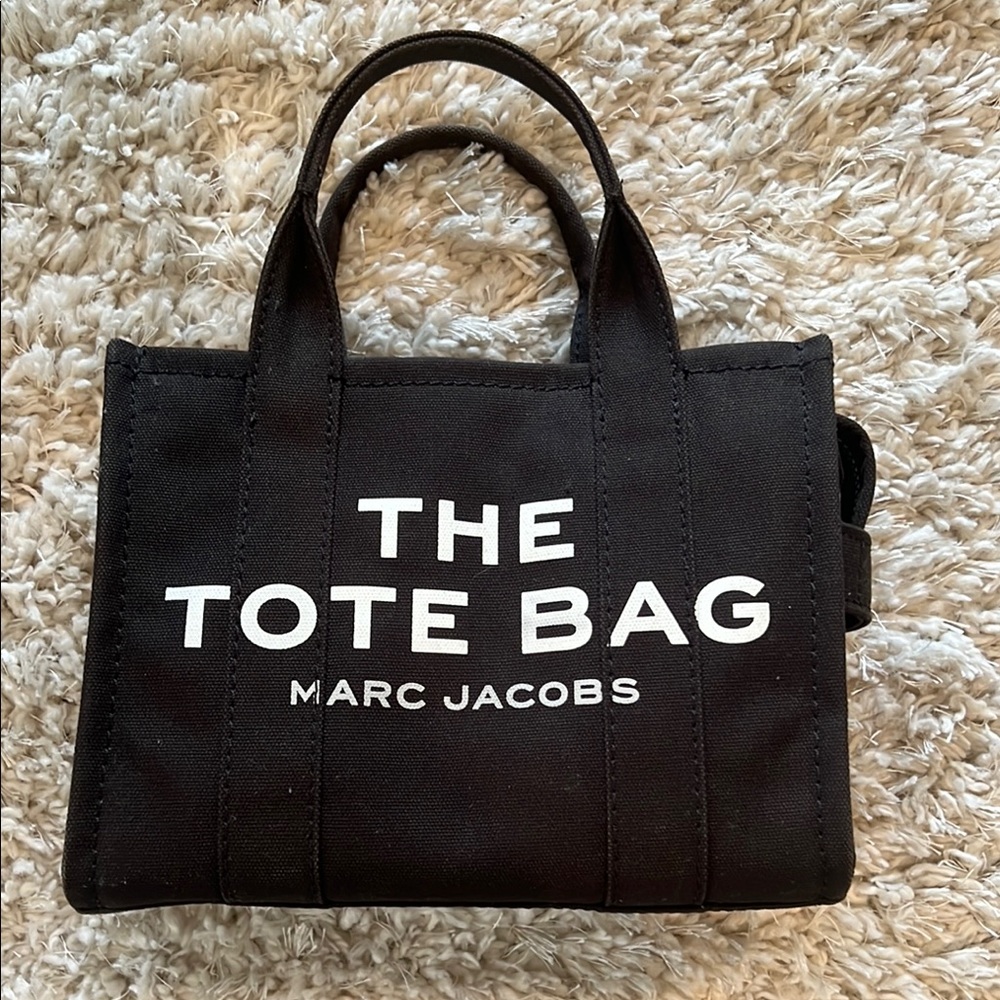 Marc Jacobs Black Canvas Tote Bag